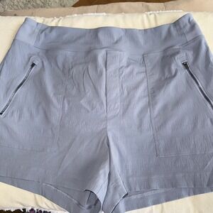 Athleta Trekkie North Short Women Grau Ripstop‎ Stretch Pull On Zip Pockets 4631